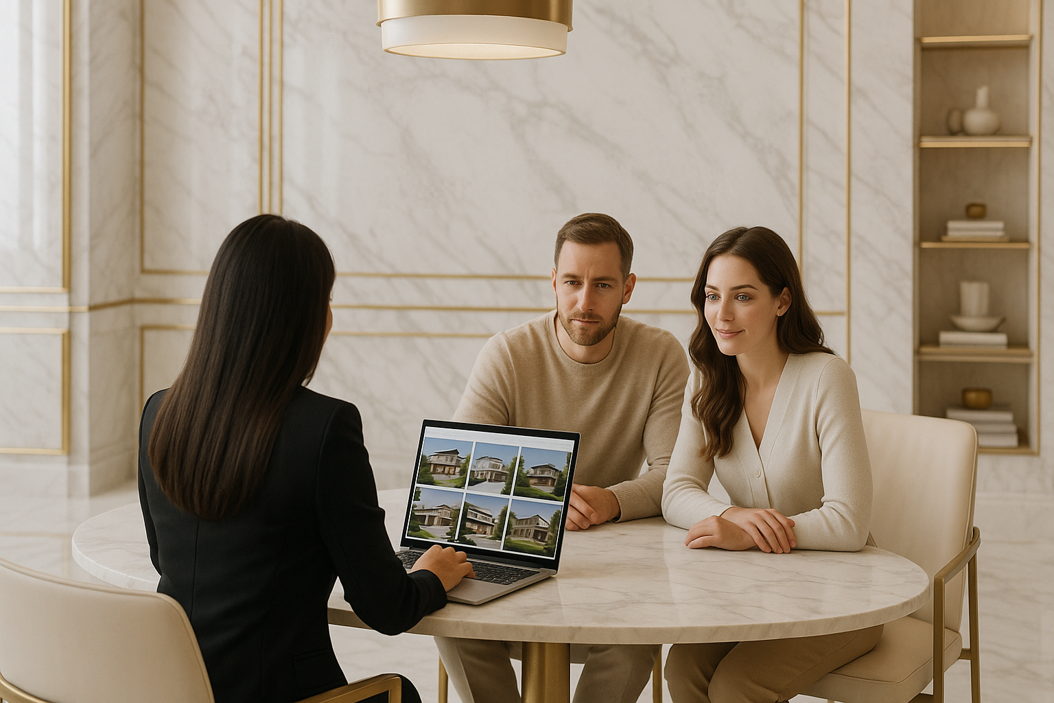 Leonora with clients